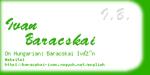 ivan baracskai business card